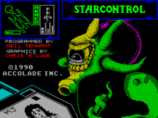 Star Control title screen for ZX Spectrum